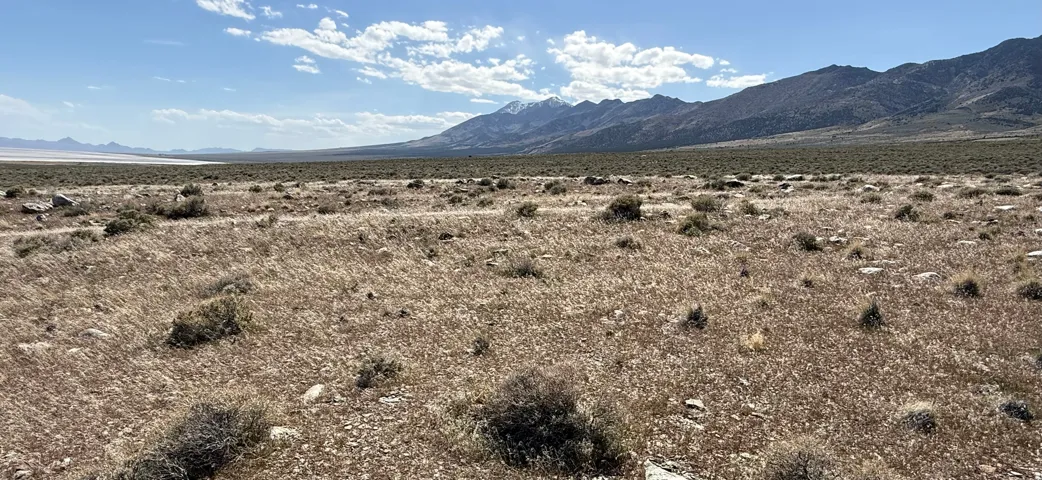 View of mountain backdrop featuring a desert landscape and rural landscape
