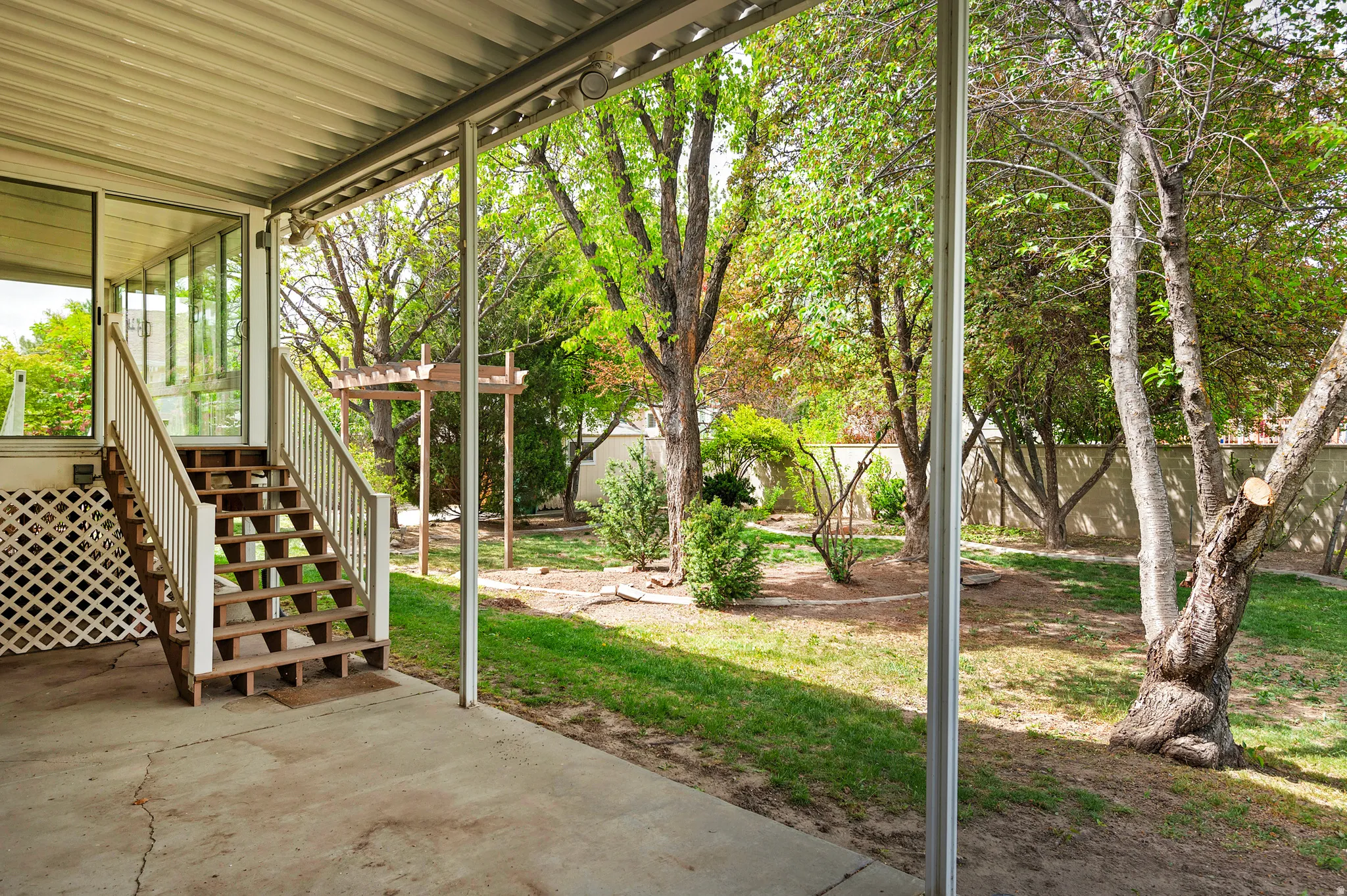 View of patio / terrace featuring stairway