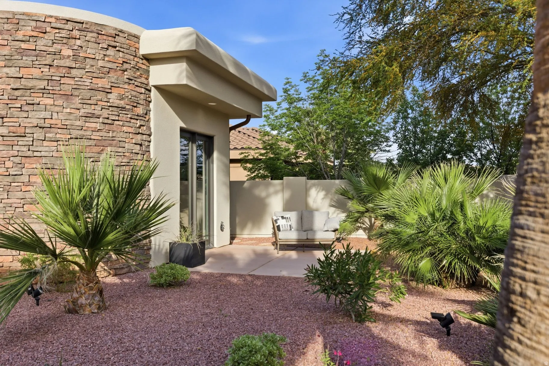 View of yard featuring a patio