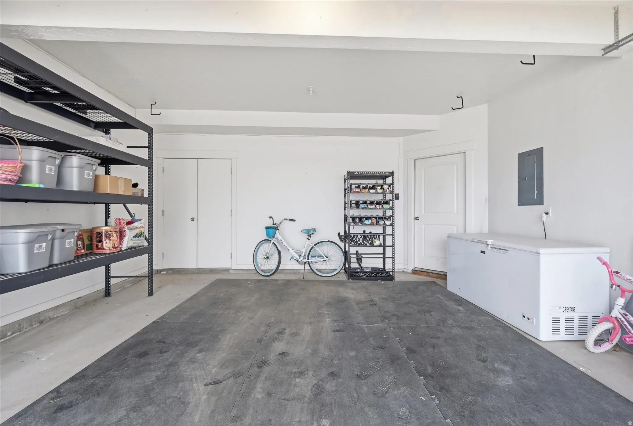 Garage with electric panel