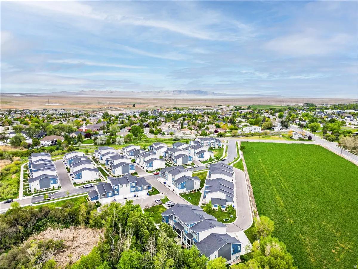 Aerial view of residential area