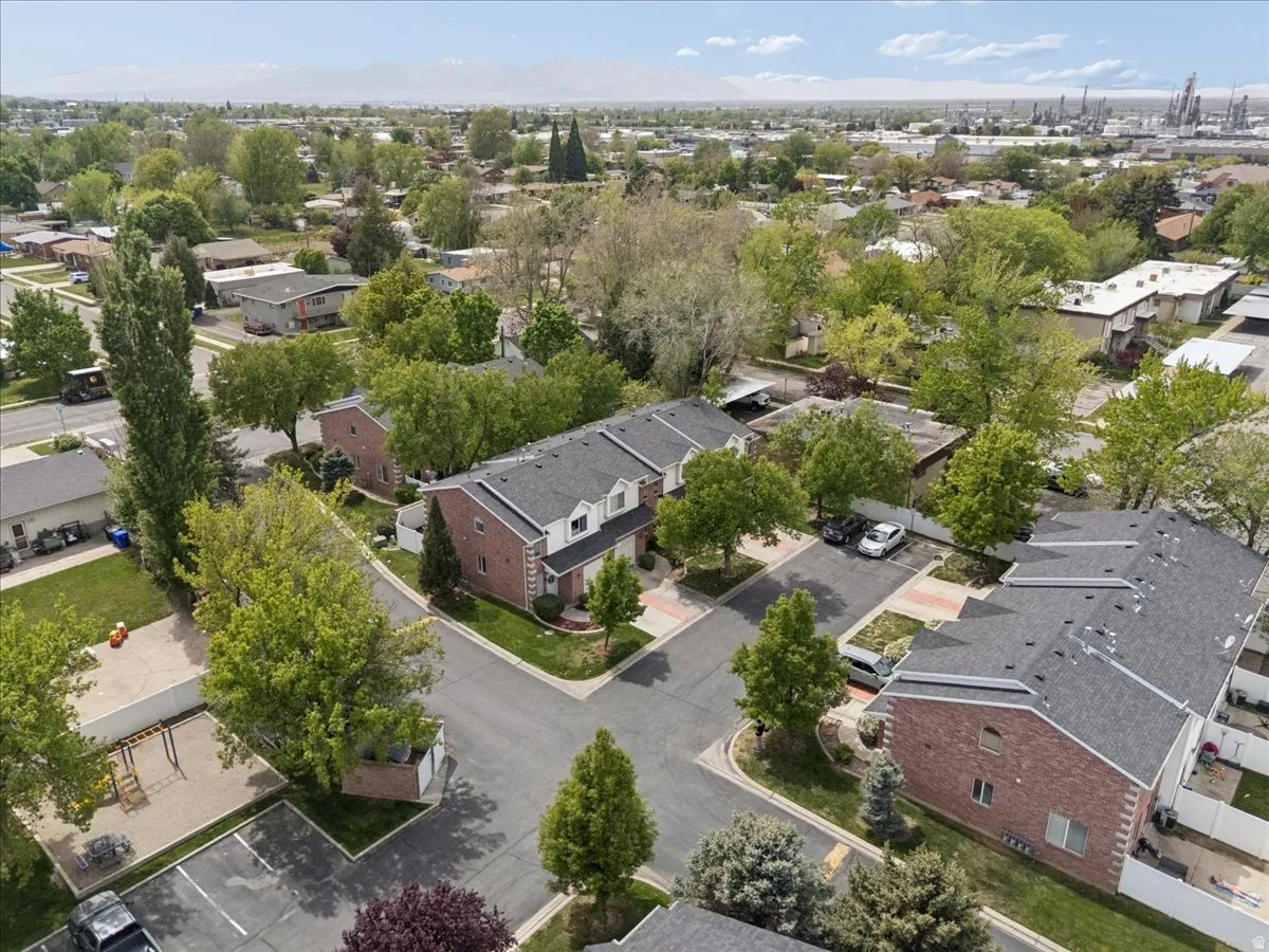 Aerial view of residential area