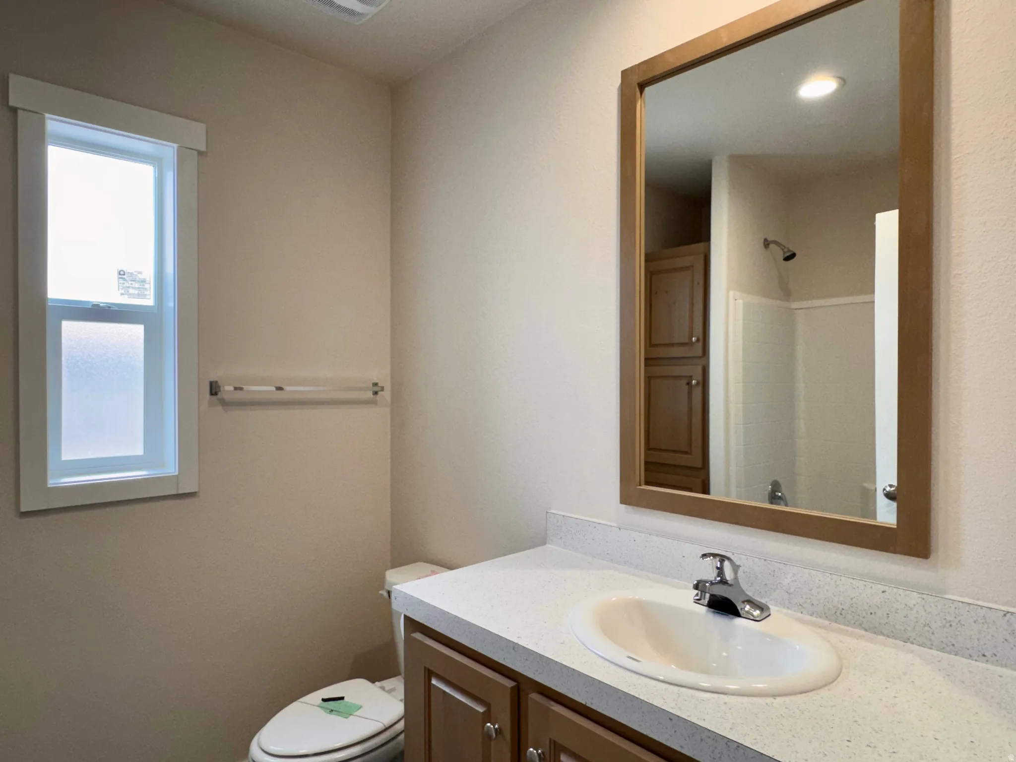 Full bath with large vanity