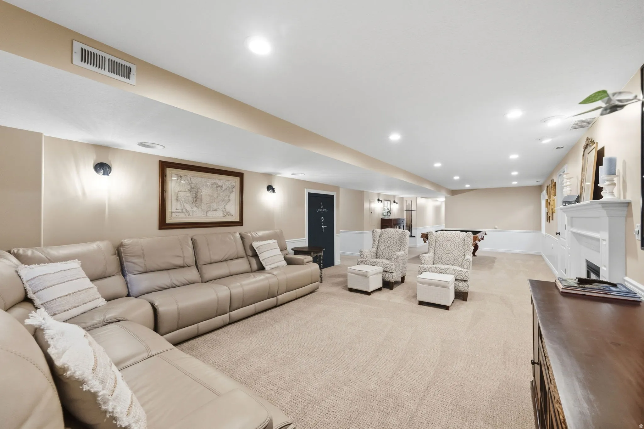 Additional basement family room view