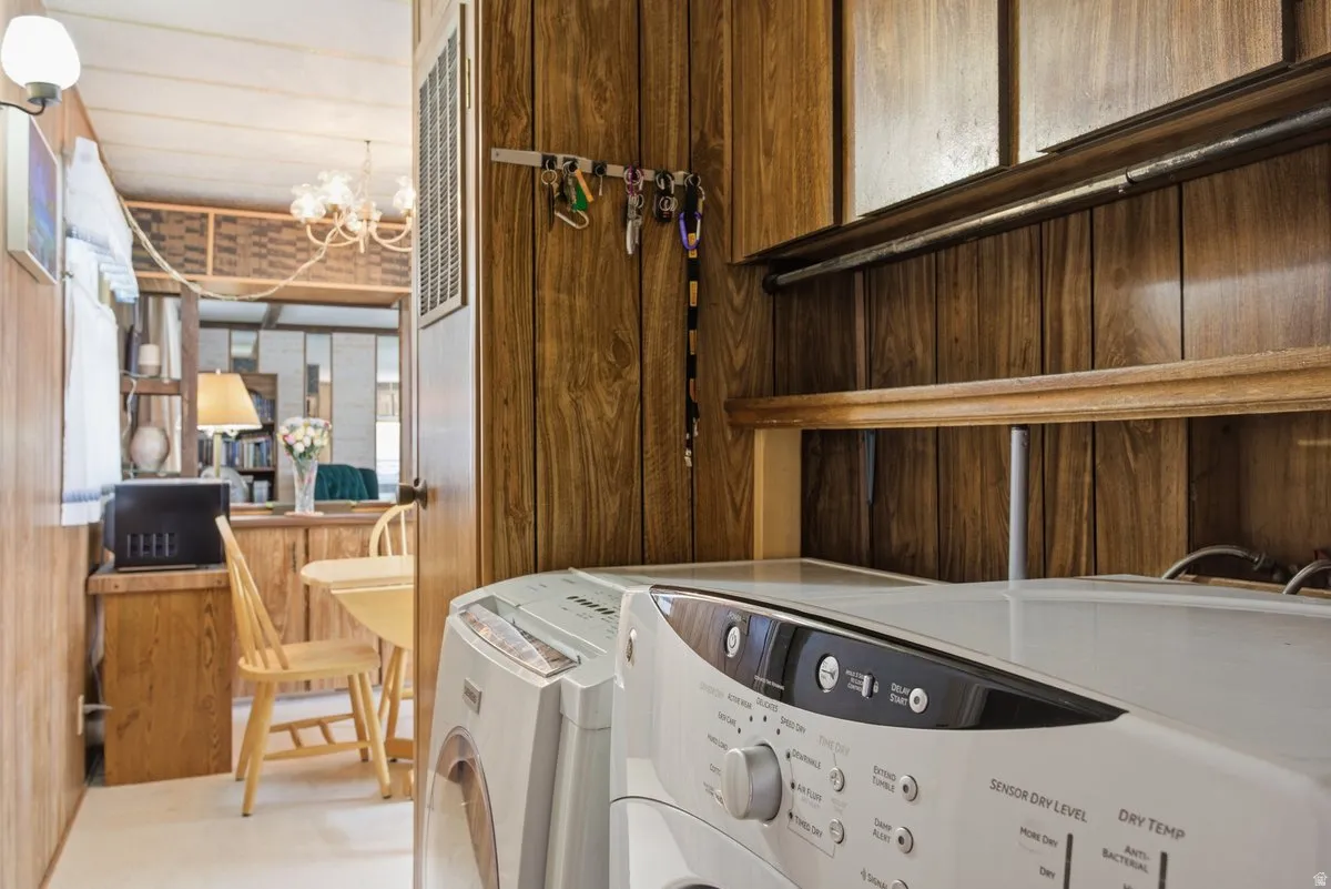 Laundry area off kitchen and backdoor
