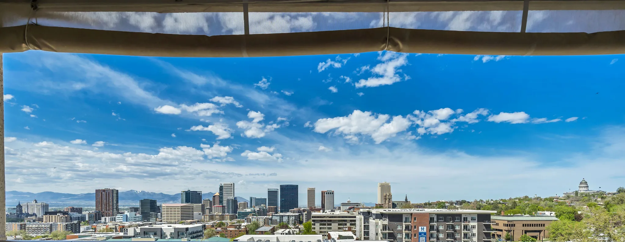 City view from main bedroom balcony