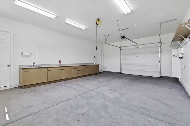 Garage with a sink