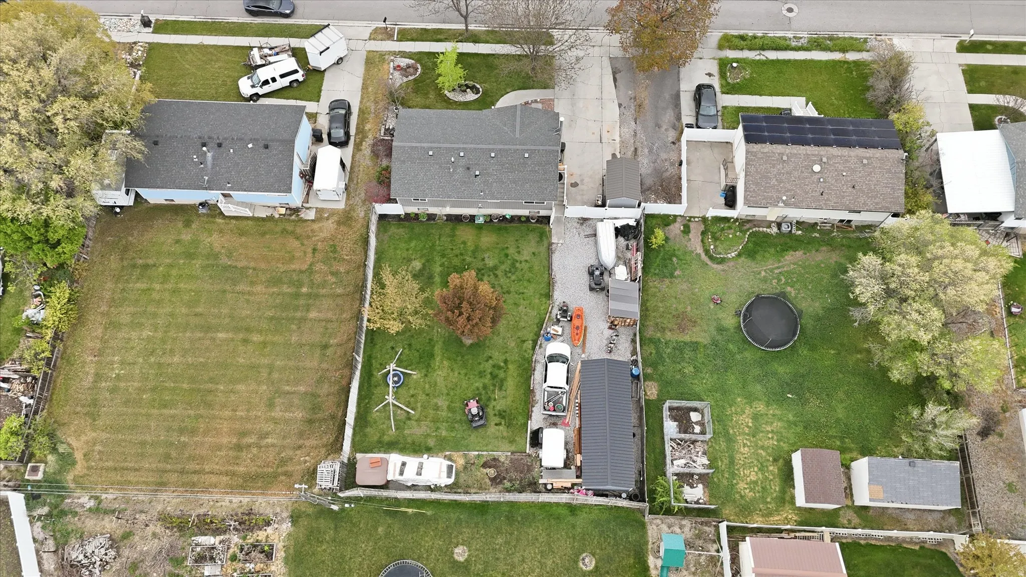 Aerial view of residential area