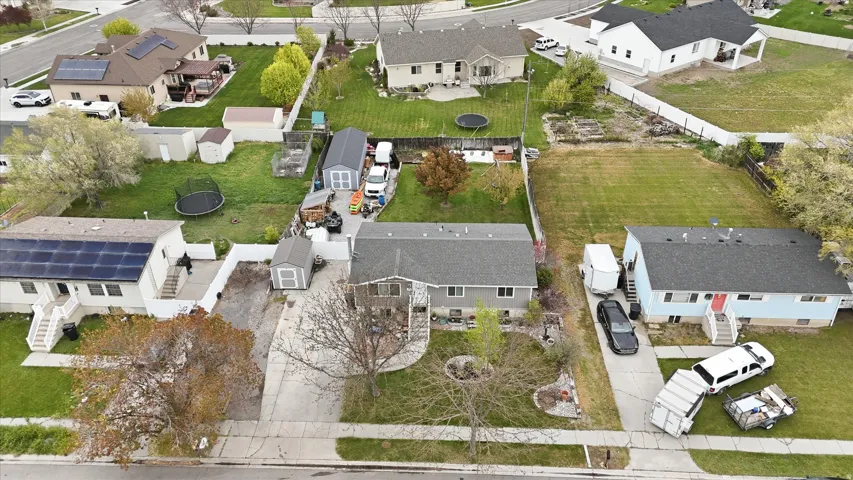 Aerial view of residential area