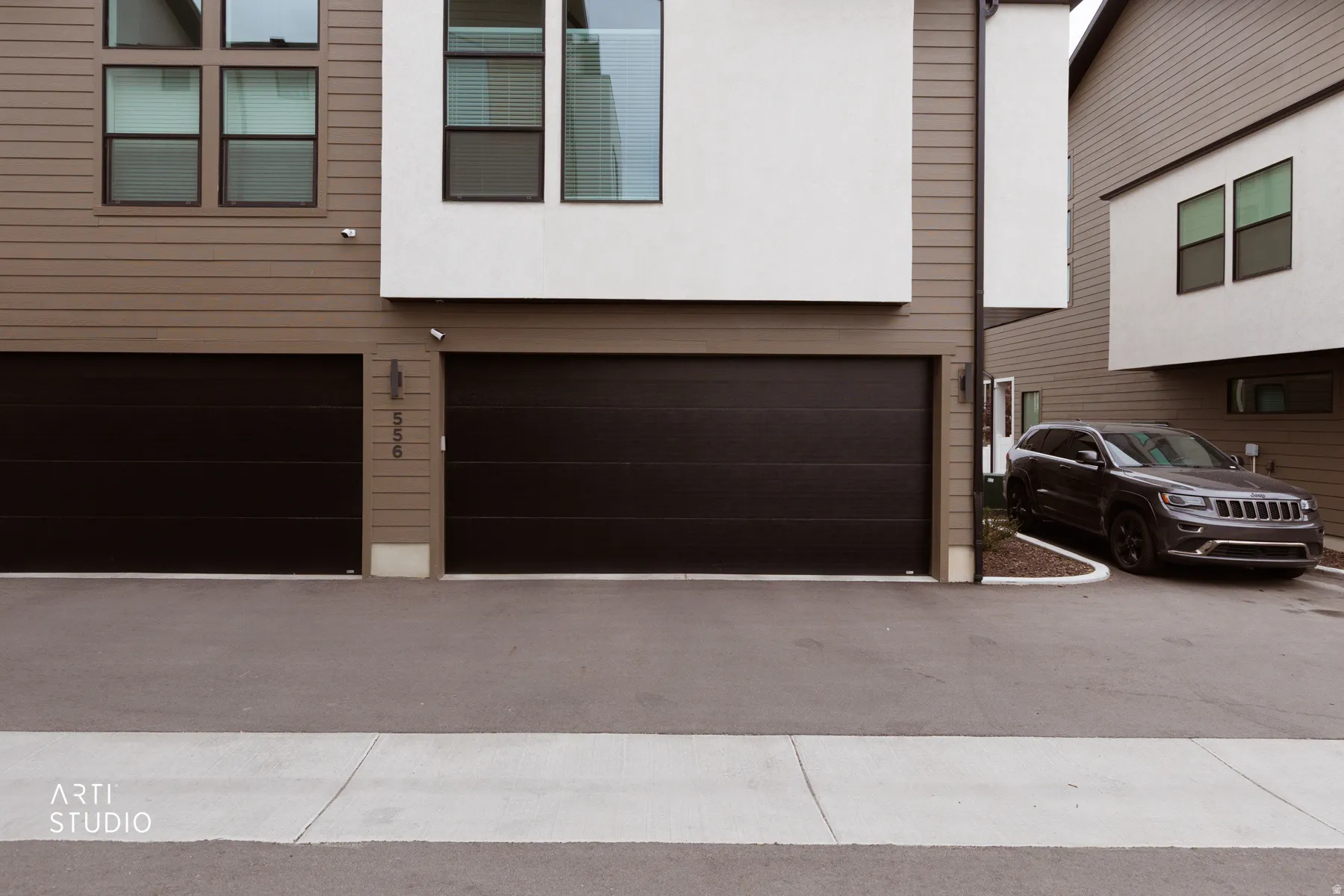 View of front of house featuring an attached garage