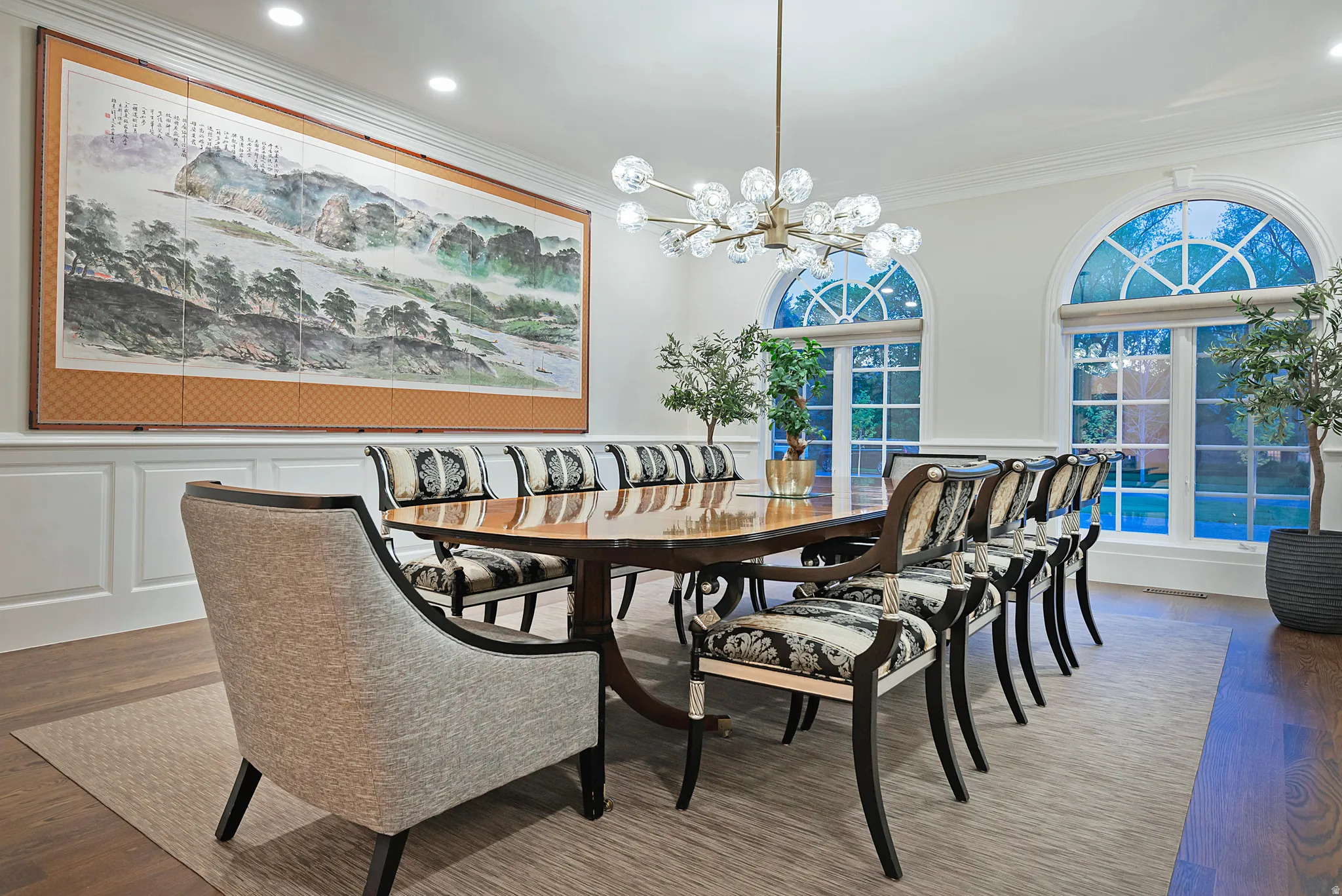 Entertain the grandest dinner parties for friends and family in the formal dining room.