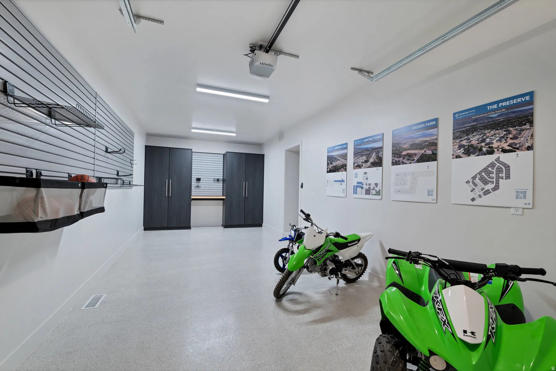Shop underneath suspended slab, accessed from basement and/or backyard