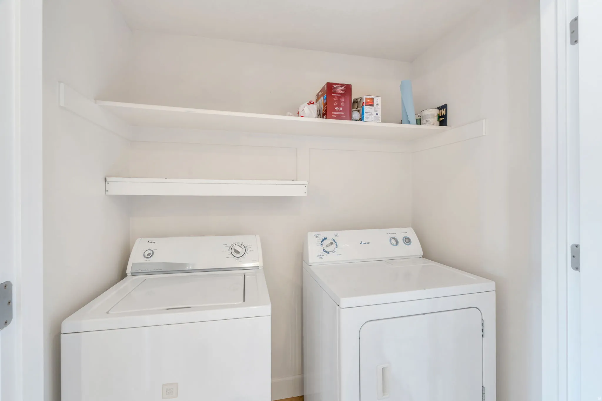 Laundry area with washing machine and dryer