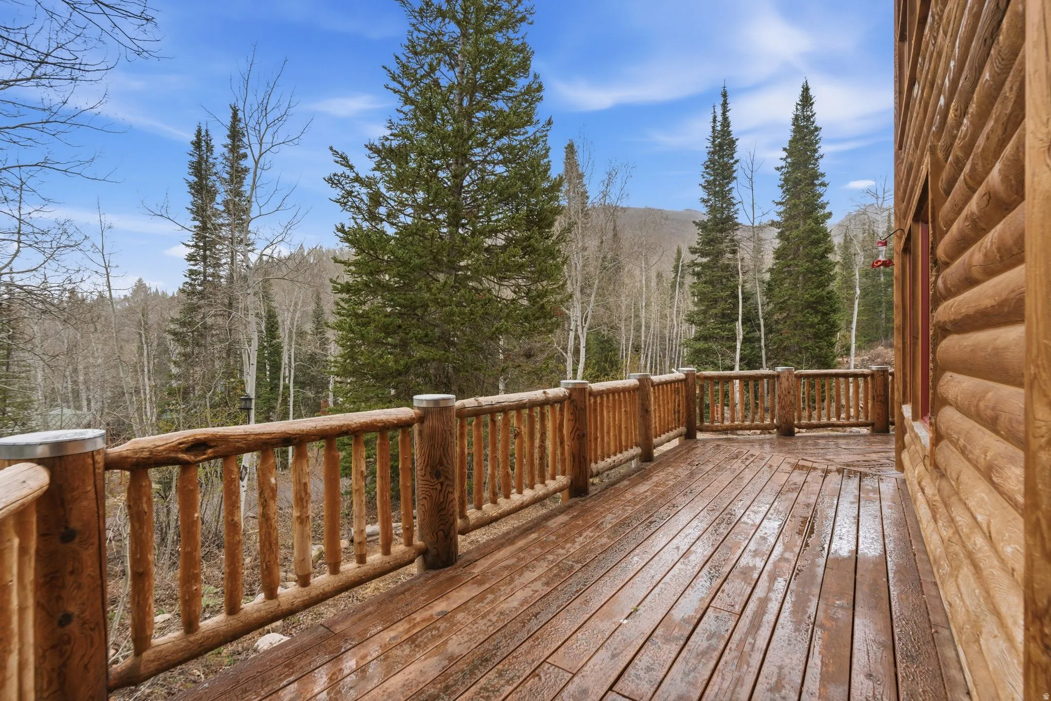 View of wooden deck