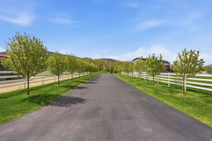View of street with a mountain view