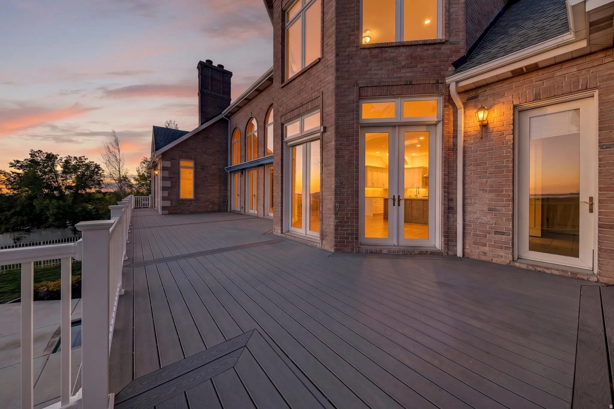 Deck with french doors