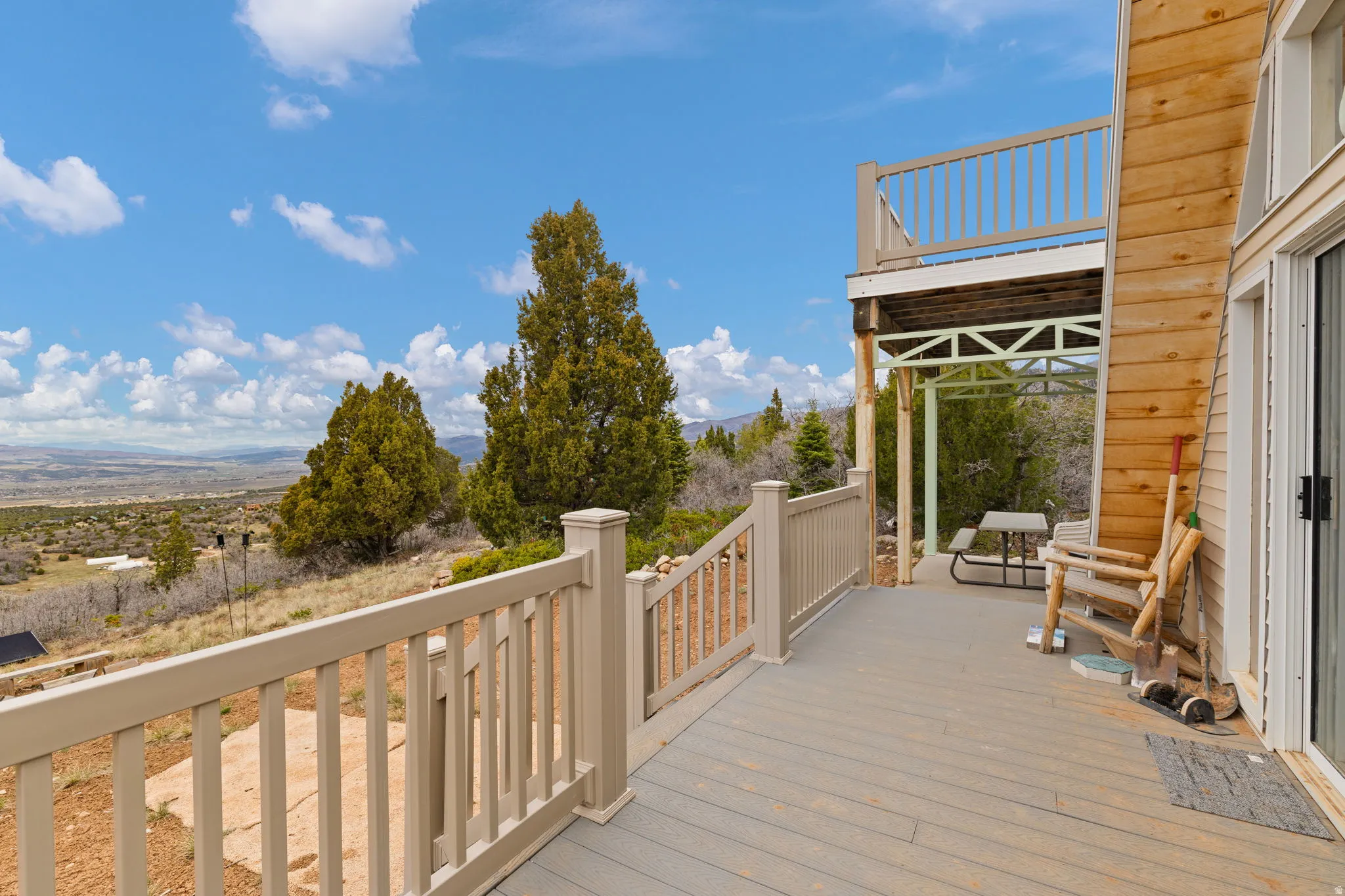 Large open patio with amazing views
