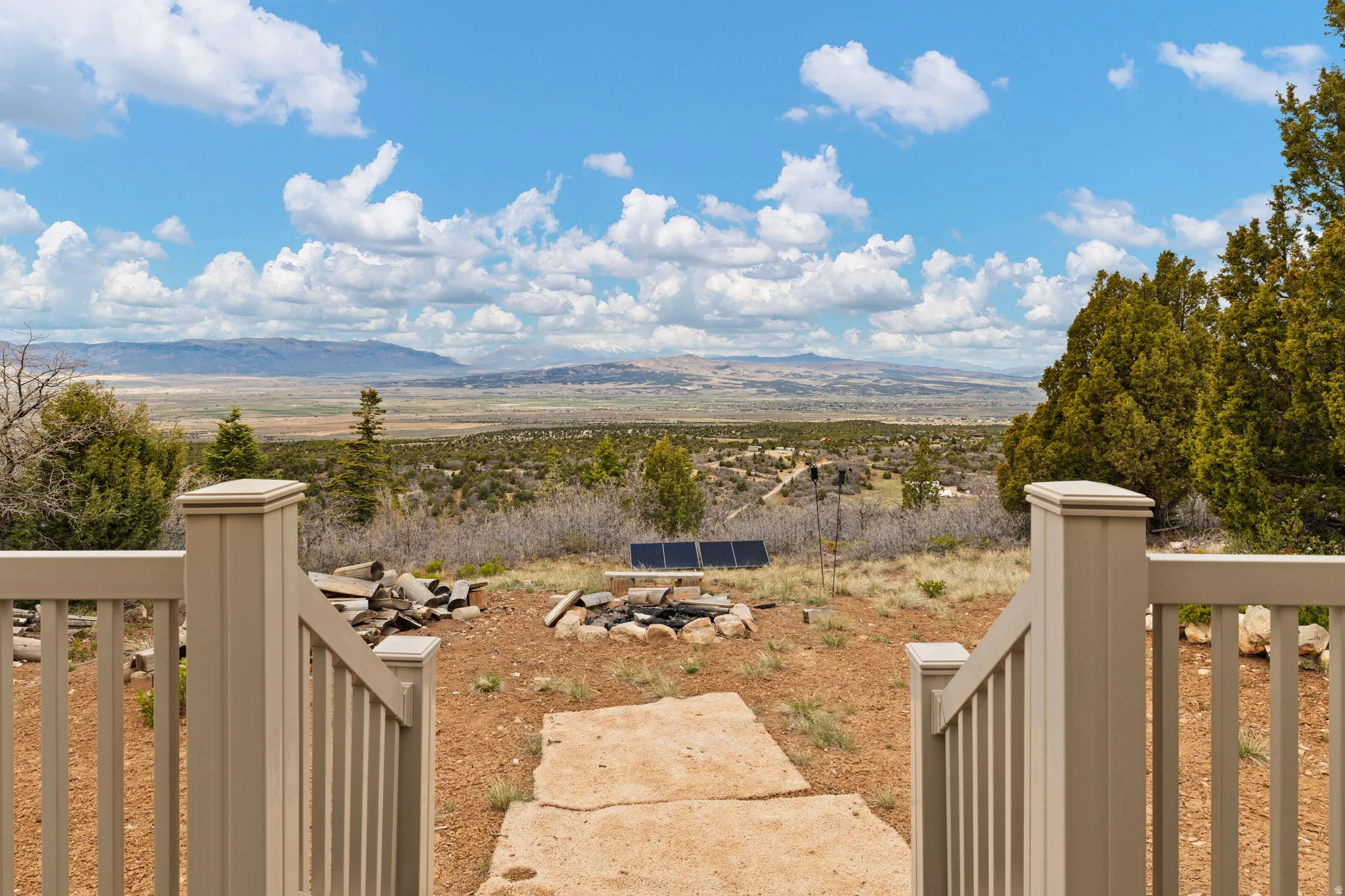 Large open patio with amazing views