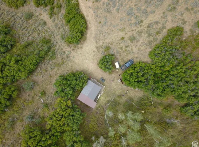 Aerial view of sparsely populated area