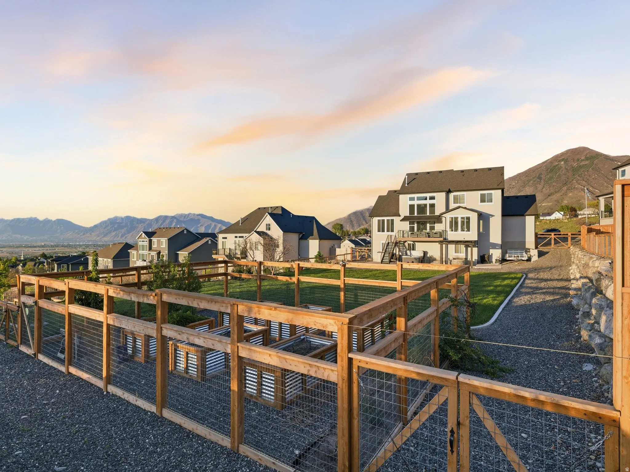 Another view of the large backyard.
