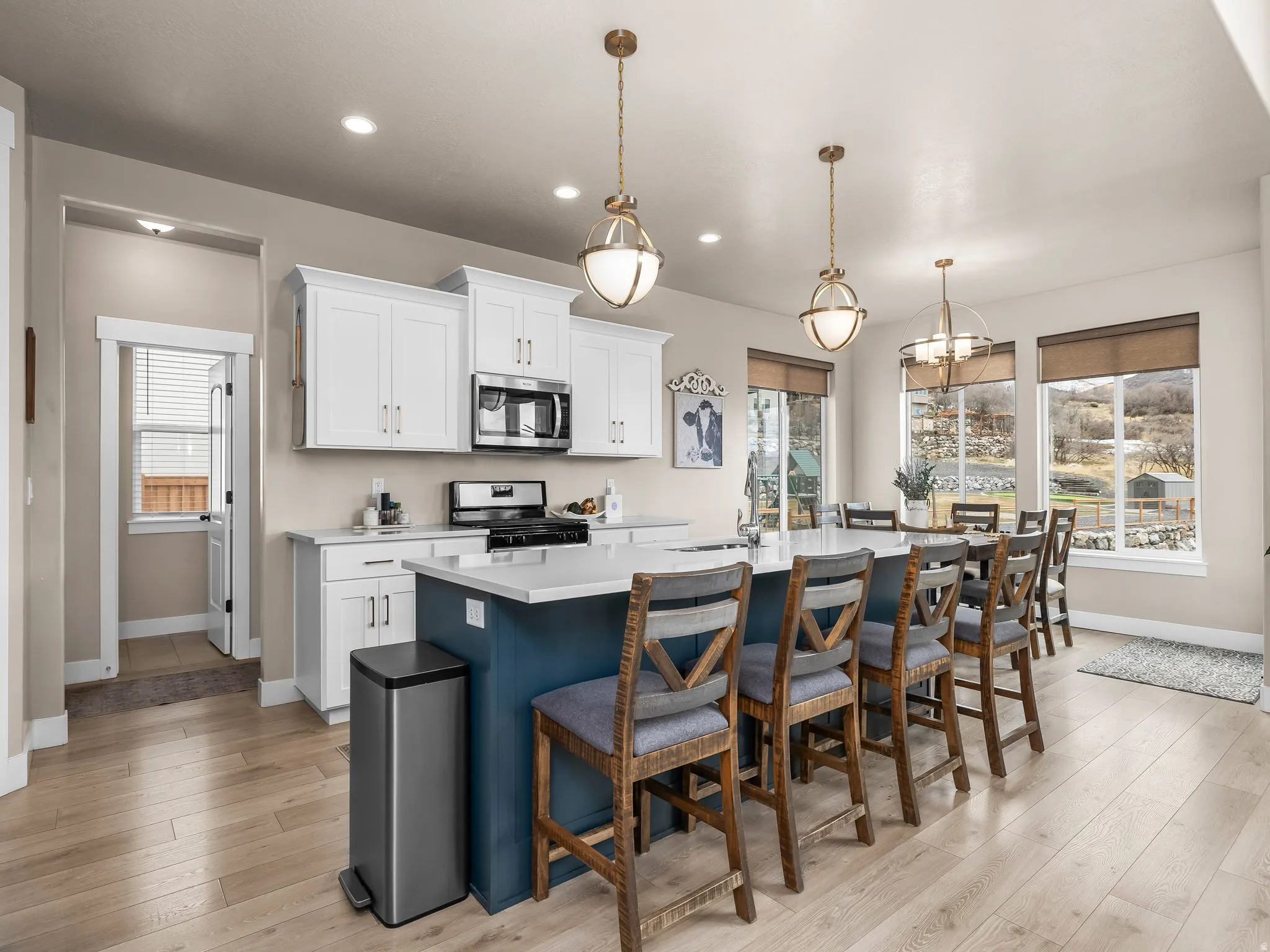 Upgraded Kitchen with large island.