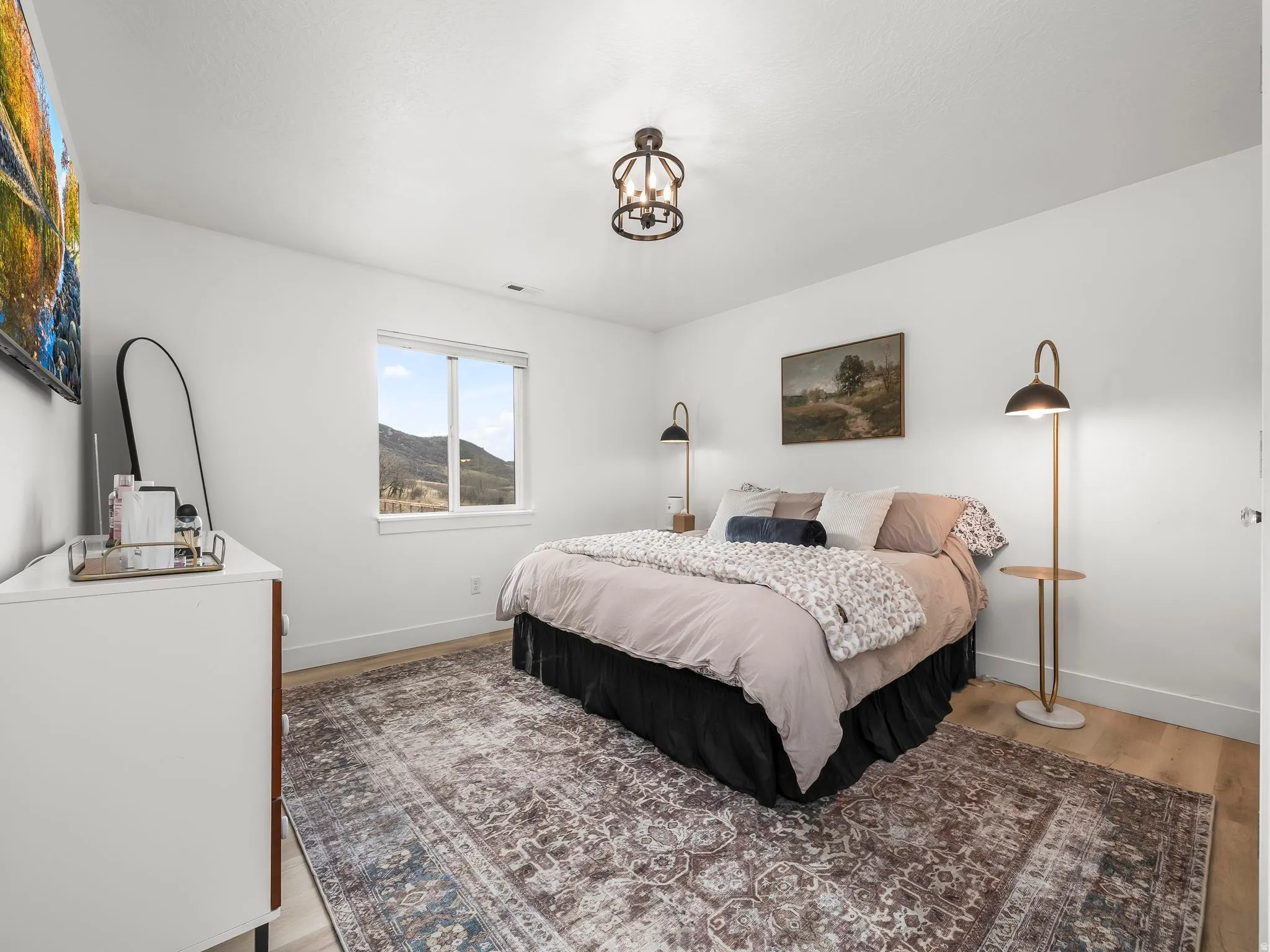 Basement apartment bedroom.