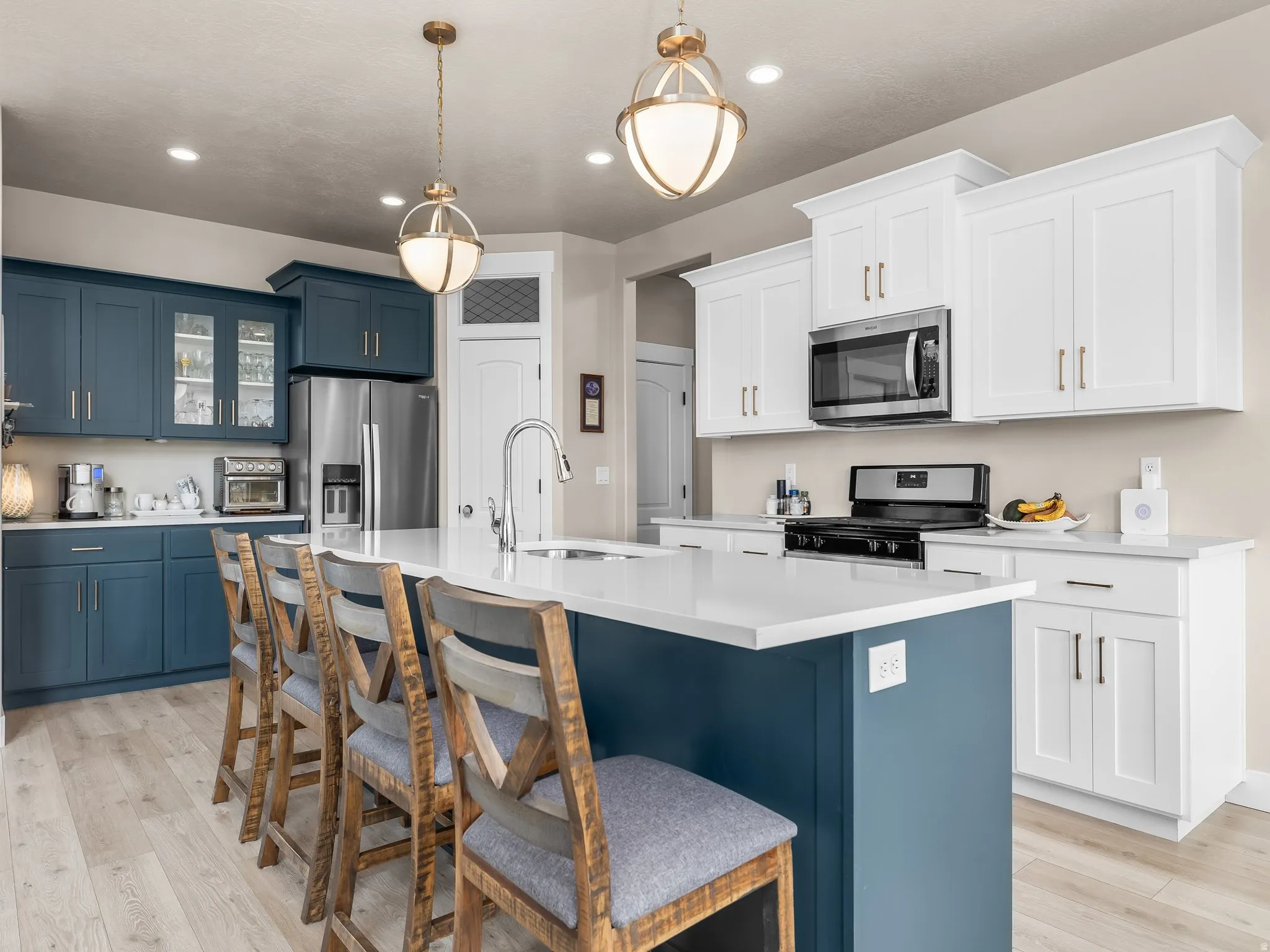 Upgraded Kitchen with large island.
