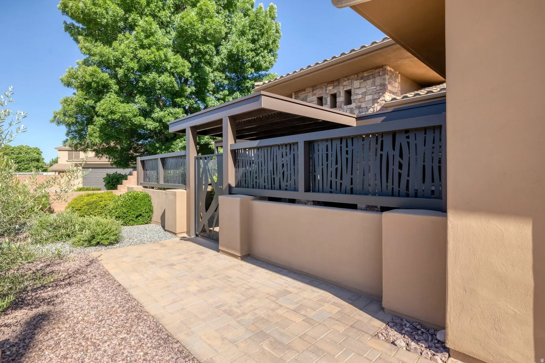 View of patio with a deck