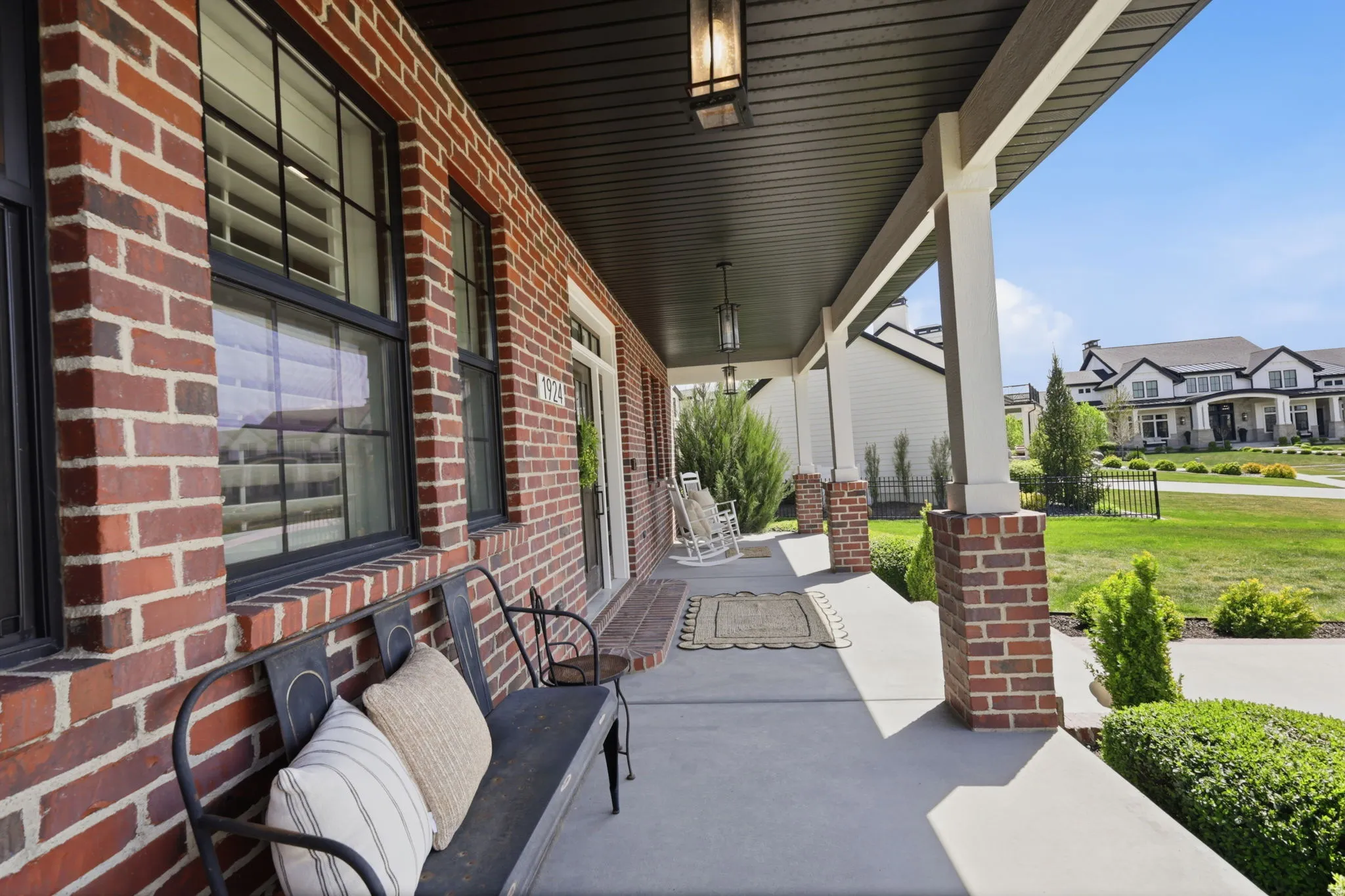 View of covered porch