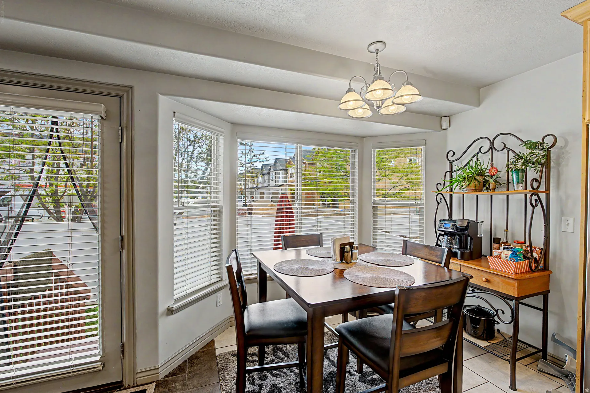 Tiled dining space