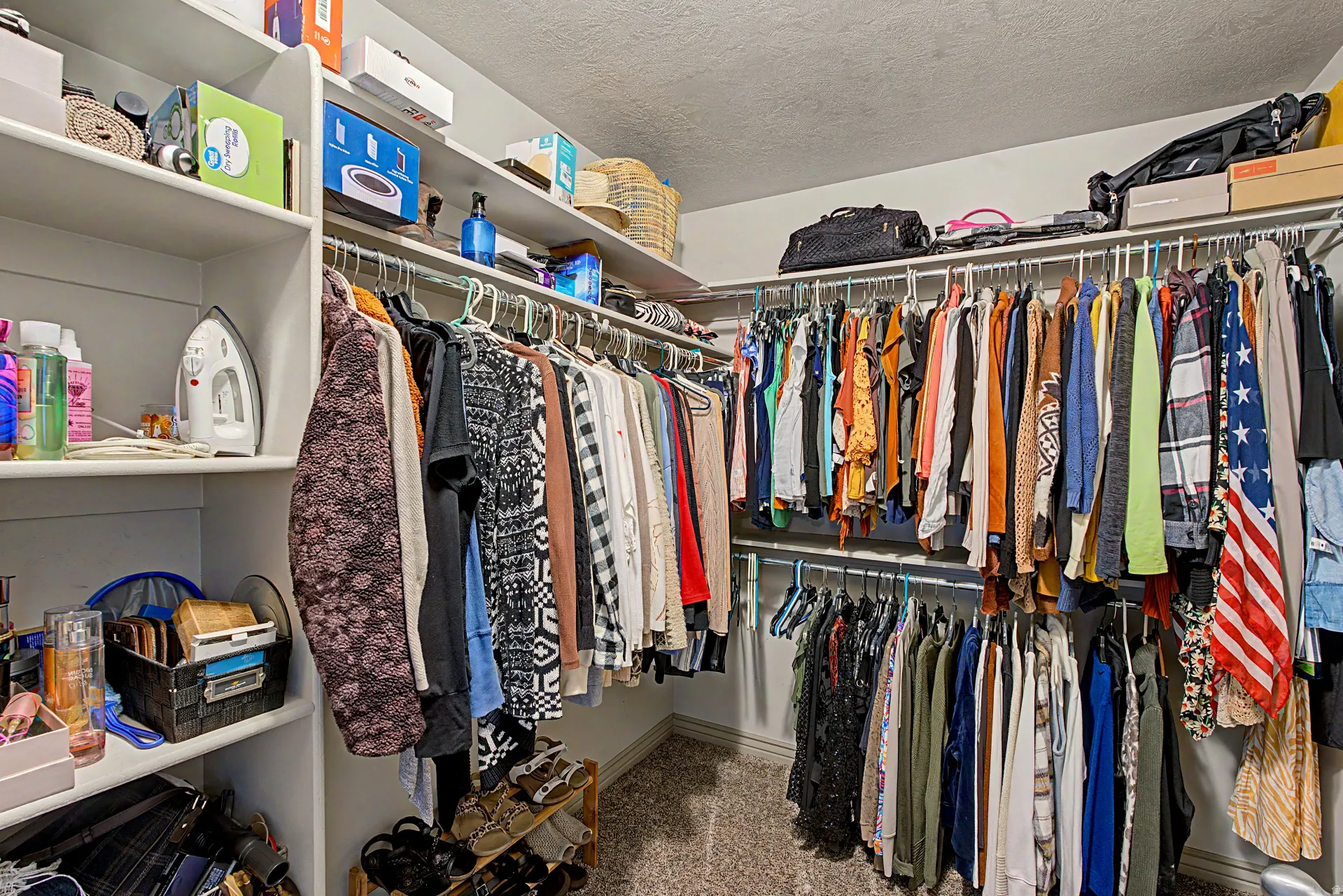 View of walk in Primary closet