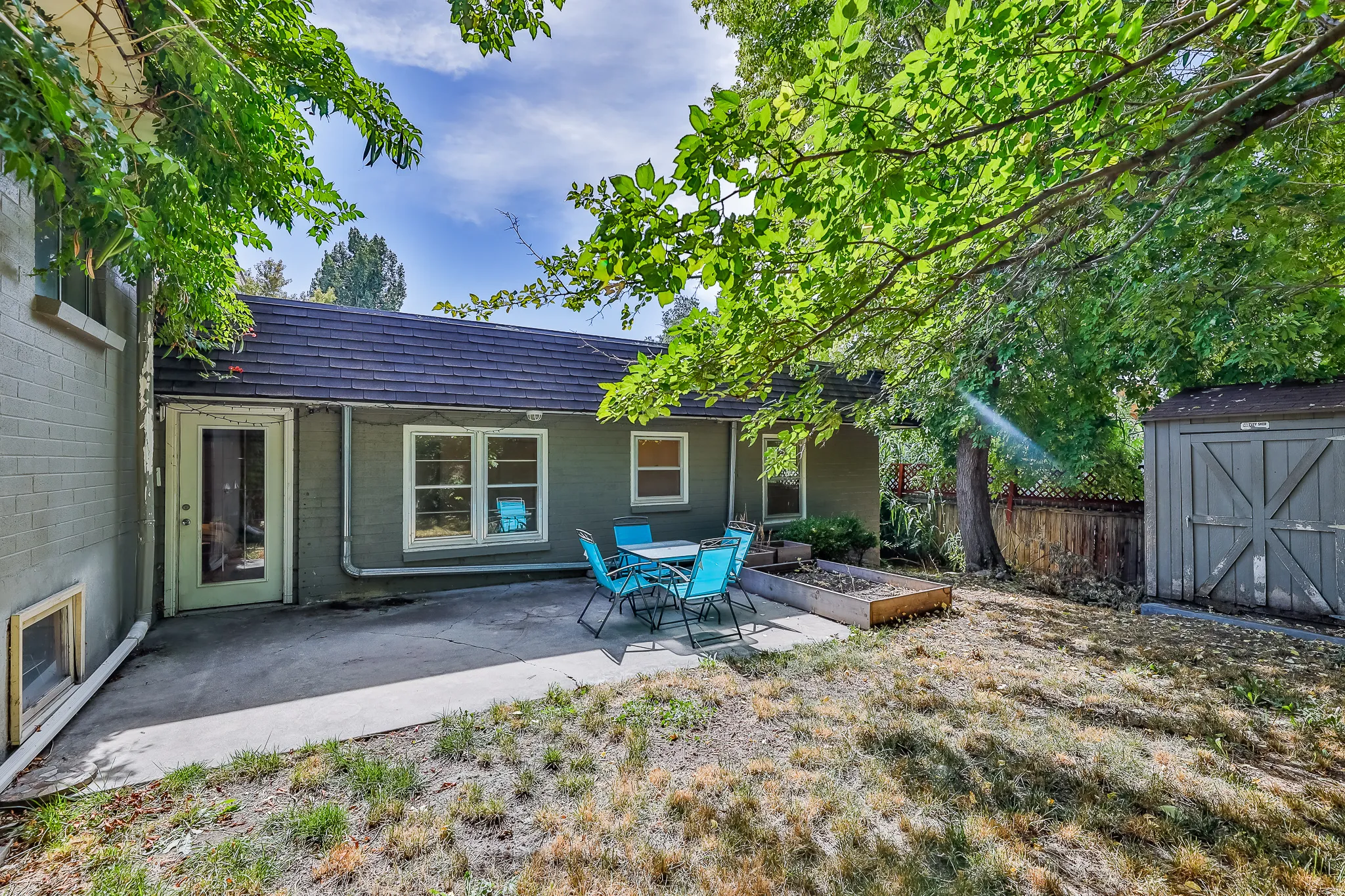Unit 1 (Private Patio, Garden, & Shed)