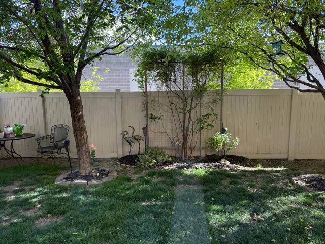 View of fenced yard