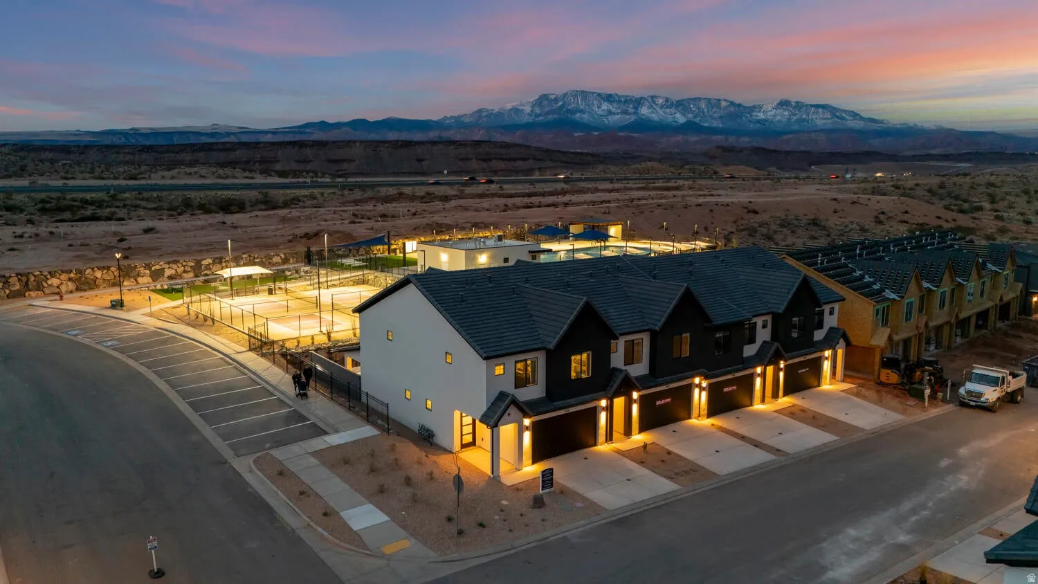 Bird's eye view of a mountain backdrop