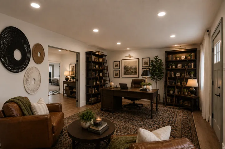 Love That this space could be a Den/ Office or a front room.