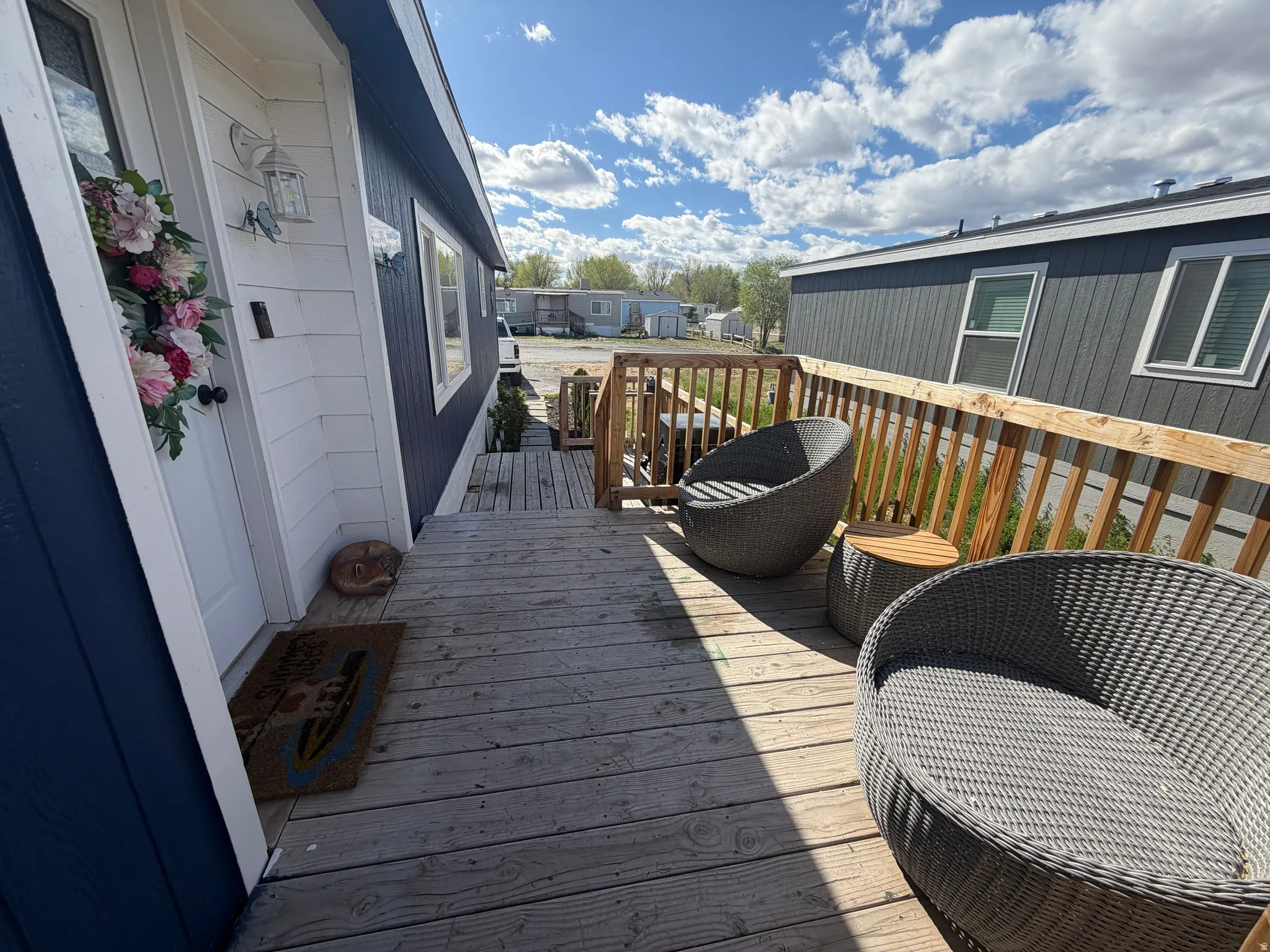 View of wooden terrace
