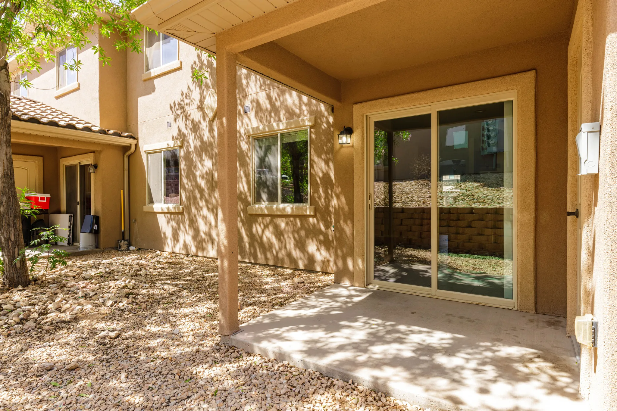 View of patio / storage closet