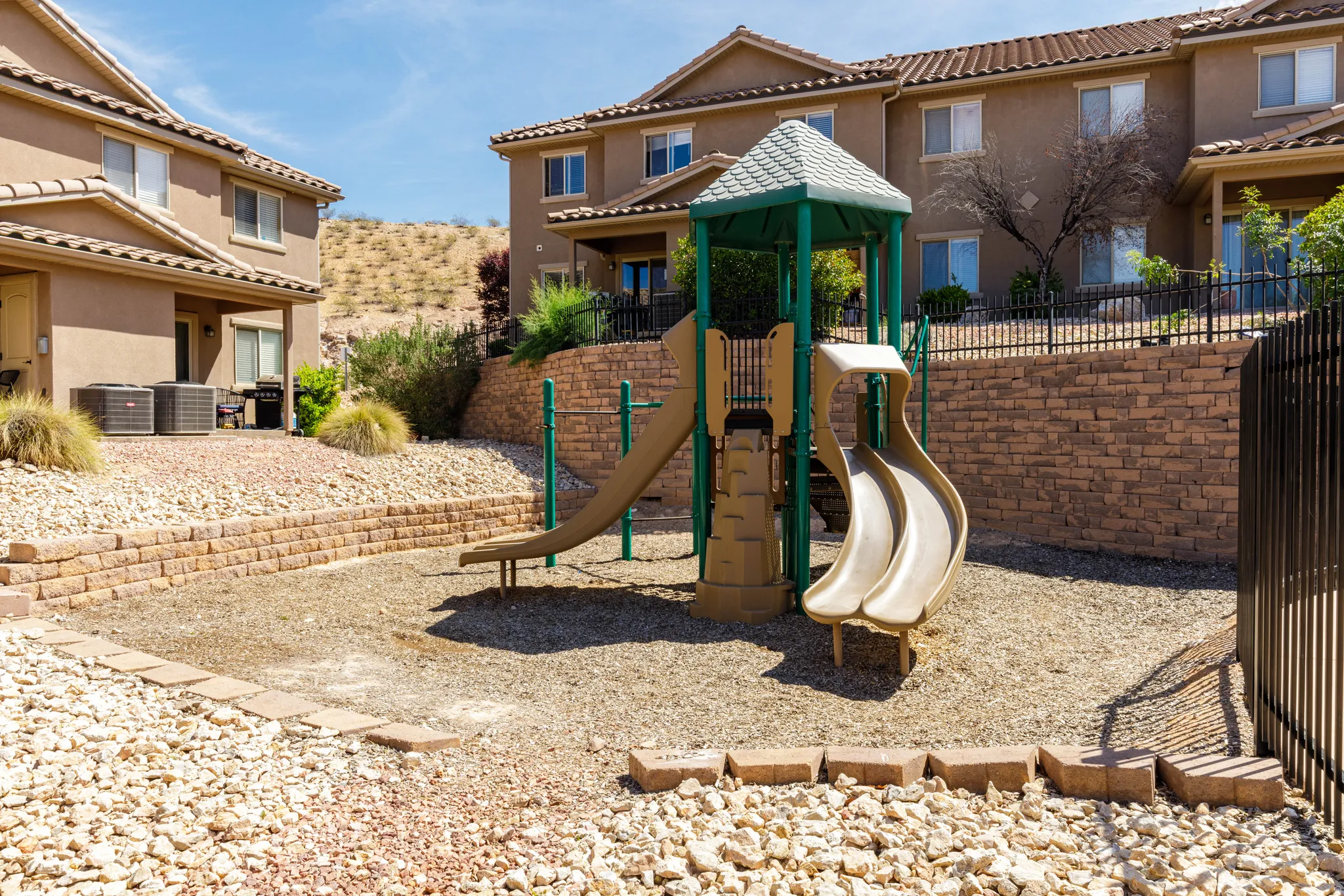 View of community jungle gym