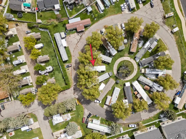 Aerial view of residential area
