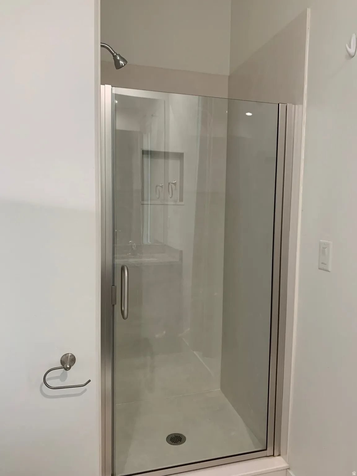 Bathroom with a stall shower