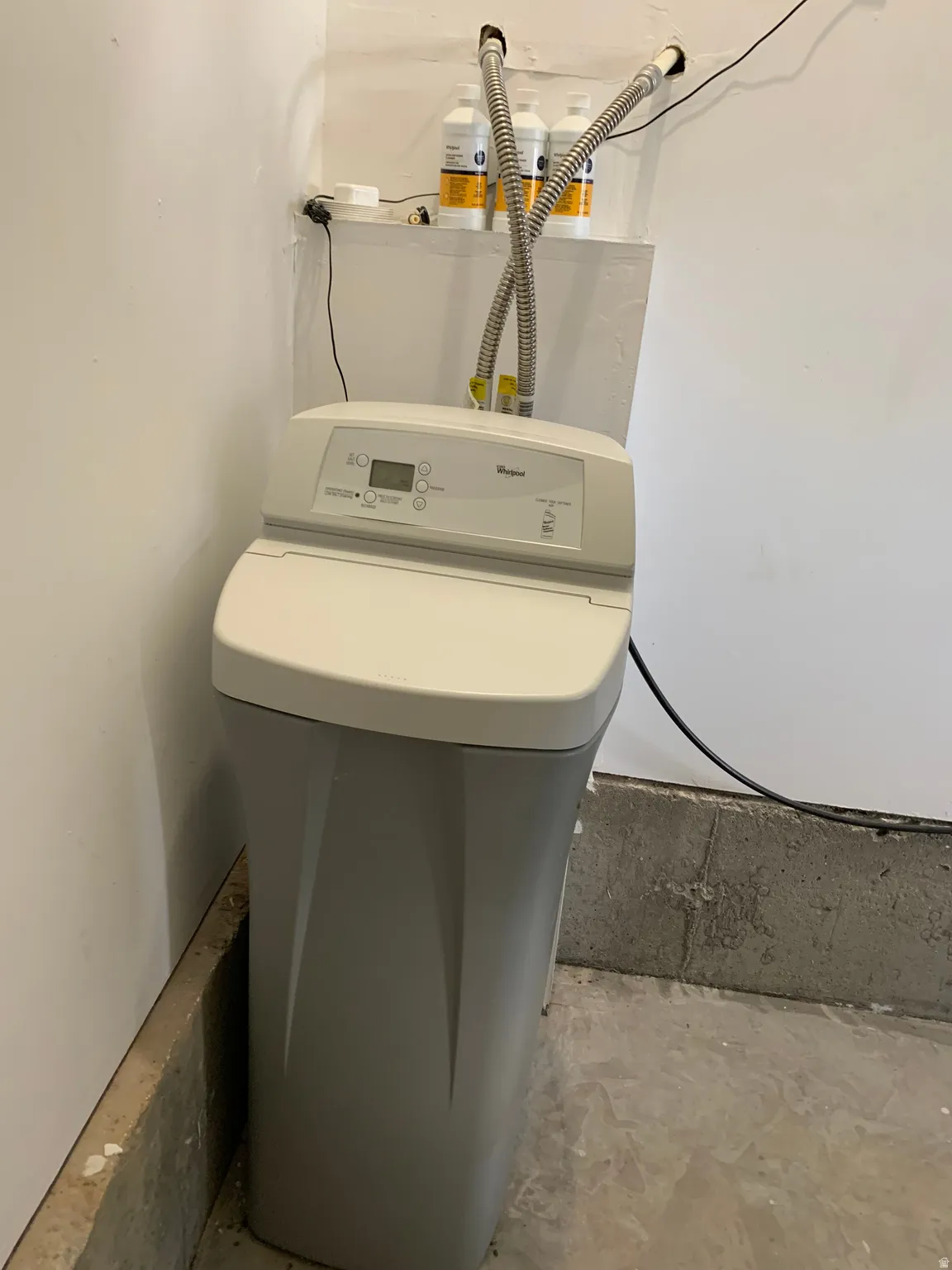 water softner in garage
