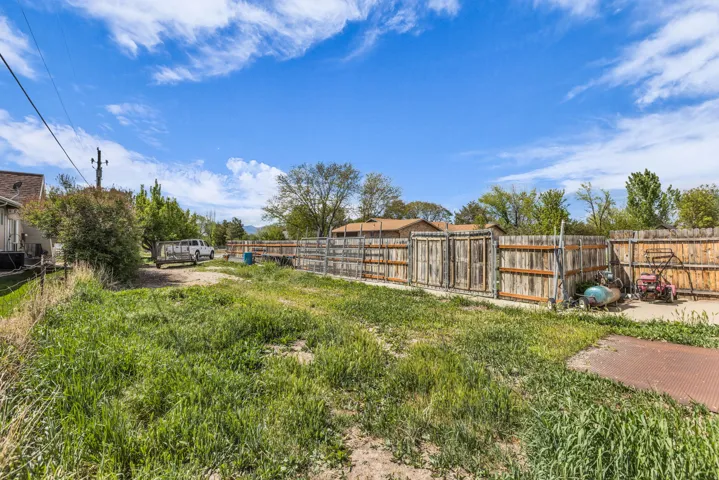 View of fenced yard