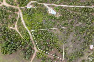 Aerial overview of property's location with property boundaries highlighted