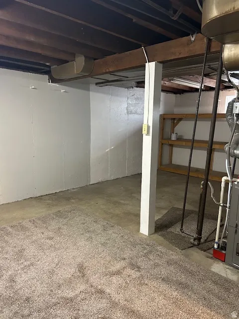 View of unfinished basement