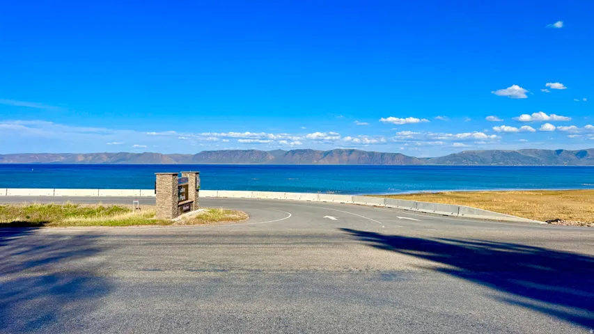 Water view with a mountainous background