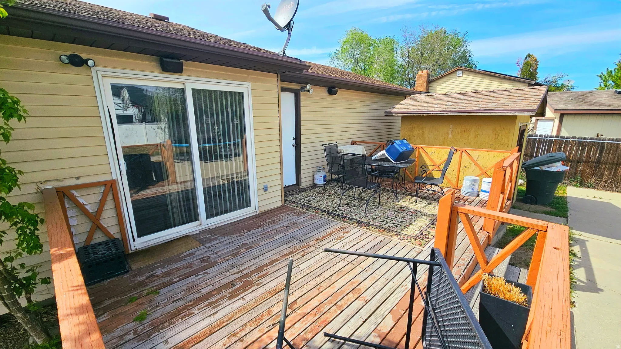 View of wooden terrace