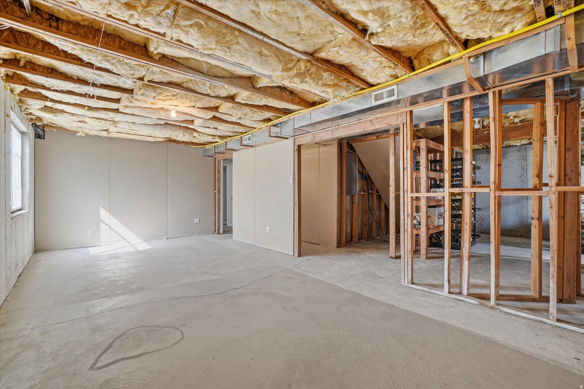 Unfinished basement - create your dream