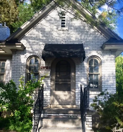 View of front facade with brick siding