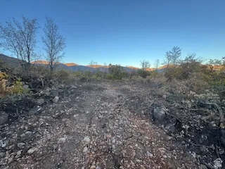 View of undeveloped land with mountains
