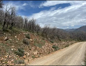 View of dirt / gravel road with a mountain view
